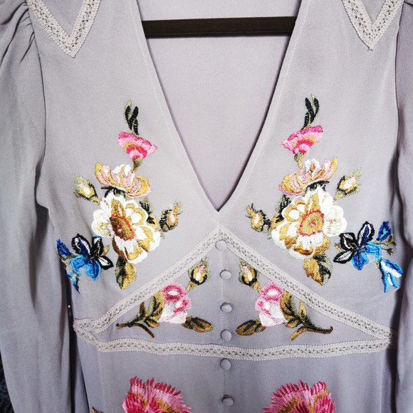 Embroidered Lavender Dress - Picture 2 of 8